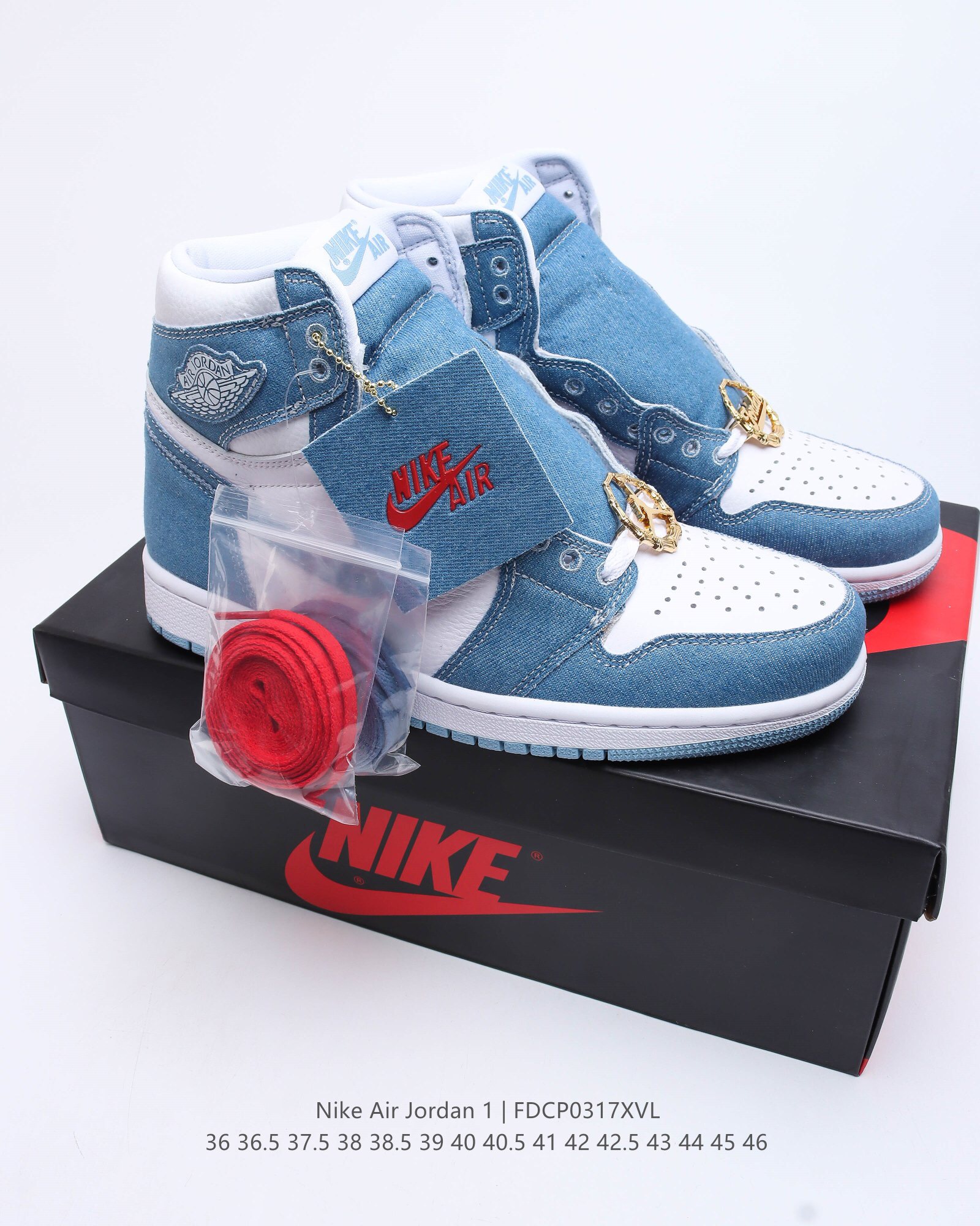 air jordan 1 high og wmns “denim” casual shoes Size:EU36-EU46