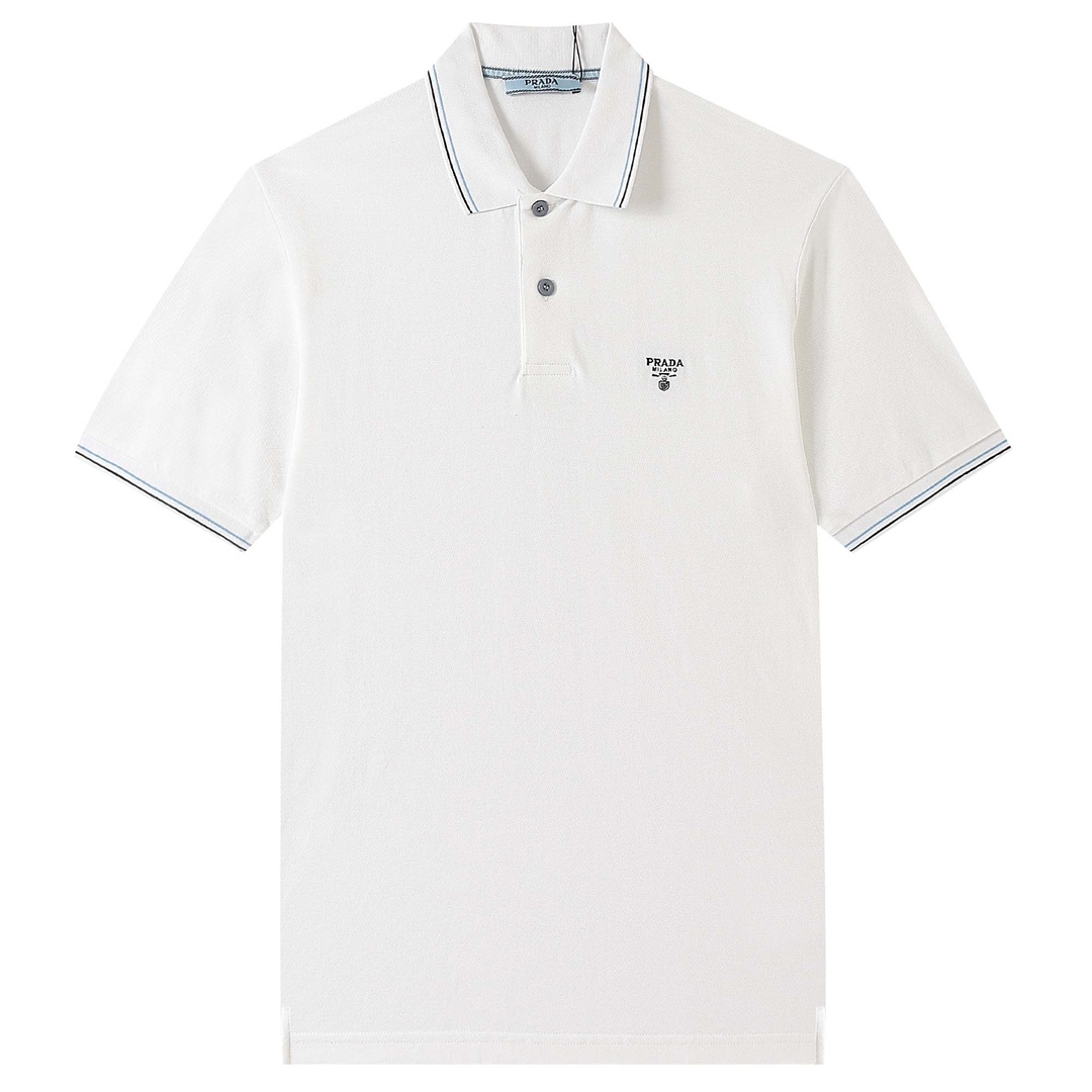 2022ss Men's Polo White Shirt