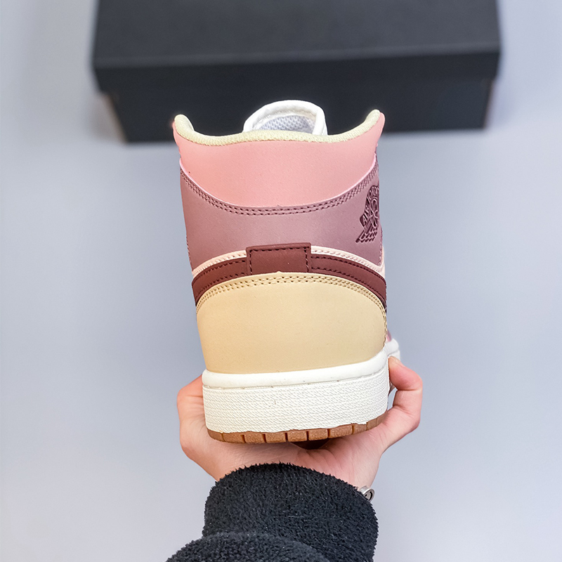 air jordan 1 mid tanred beans aj1 Sport casual shoes Size:EU36-EU45