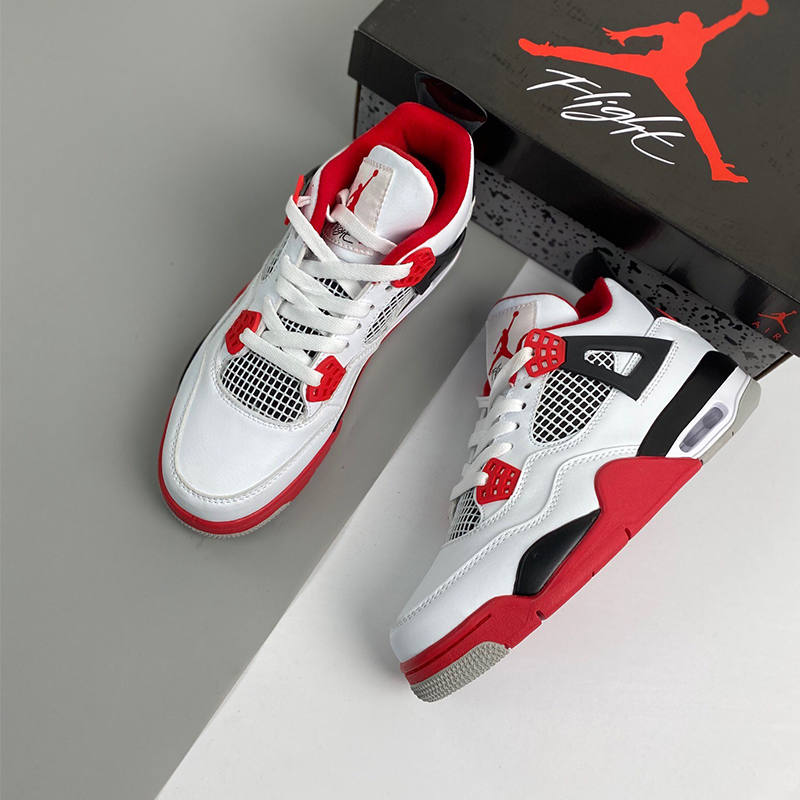 air jordan 4 retro “fire red” Sport casual shoes Size:EU36-EU47