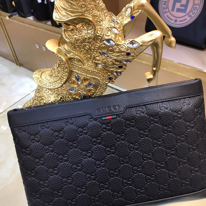 Men's New Handbag Black Simple Fashion Cow Leather Bag Size 28 * 18cm