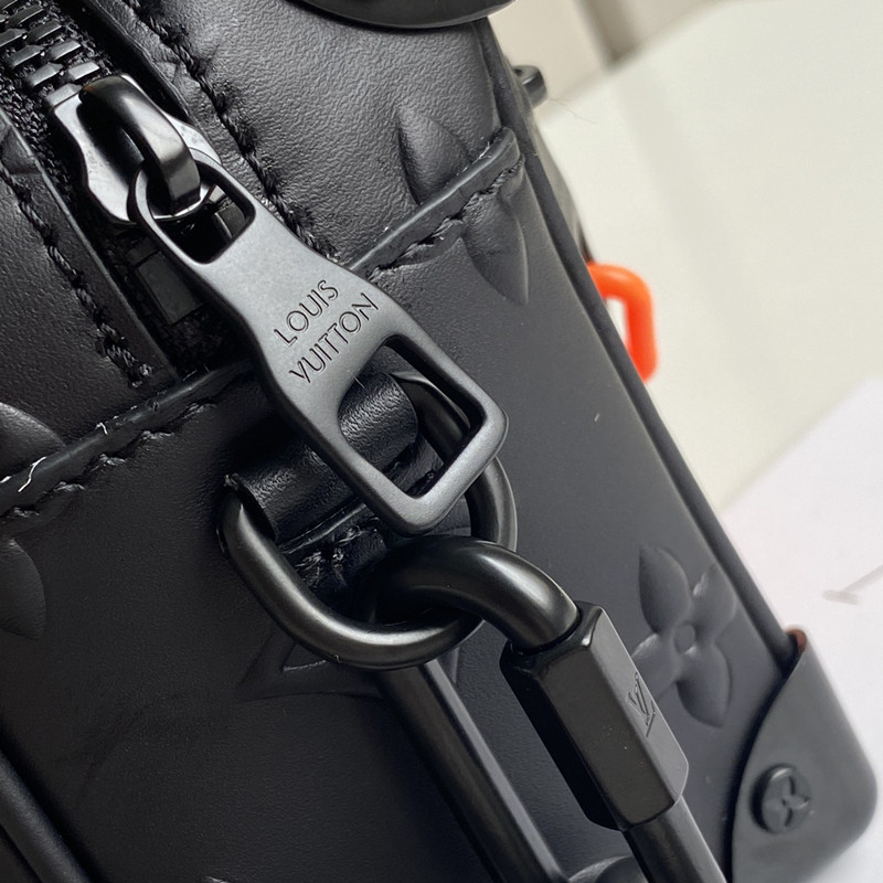 Mini Soft Trunk Bag Men's Black Bag Size 18.5*13*8 cm