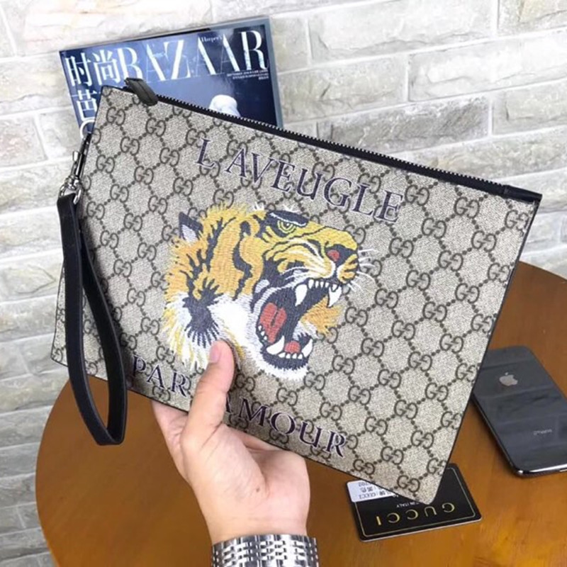 Laveugle Ramour Bag Tiger Wallet Men's Wallet Handbag Size 29*20*1.5 cm