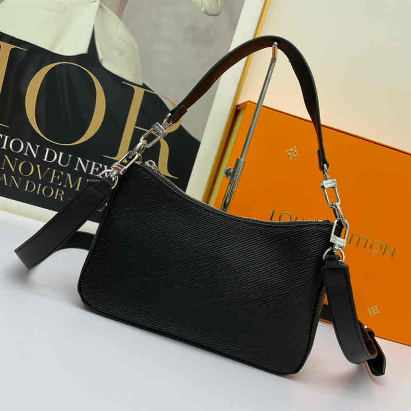 Marelle Handbag Black Marelle Detachable Canvas Zipper Bag