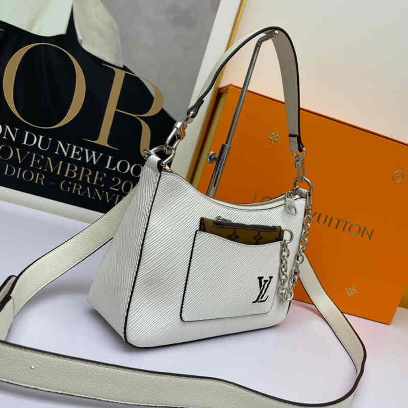 Marelle Handbag White Marelle Detachable Canvas Zipper Bag