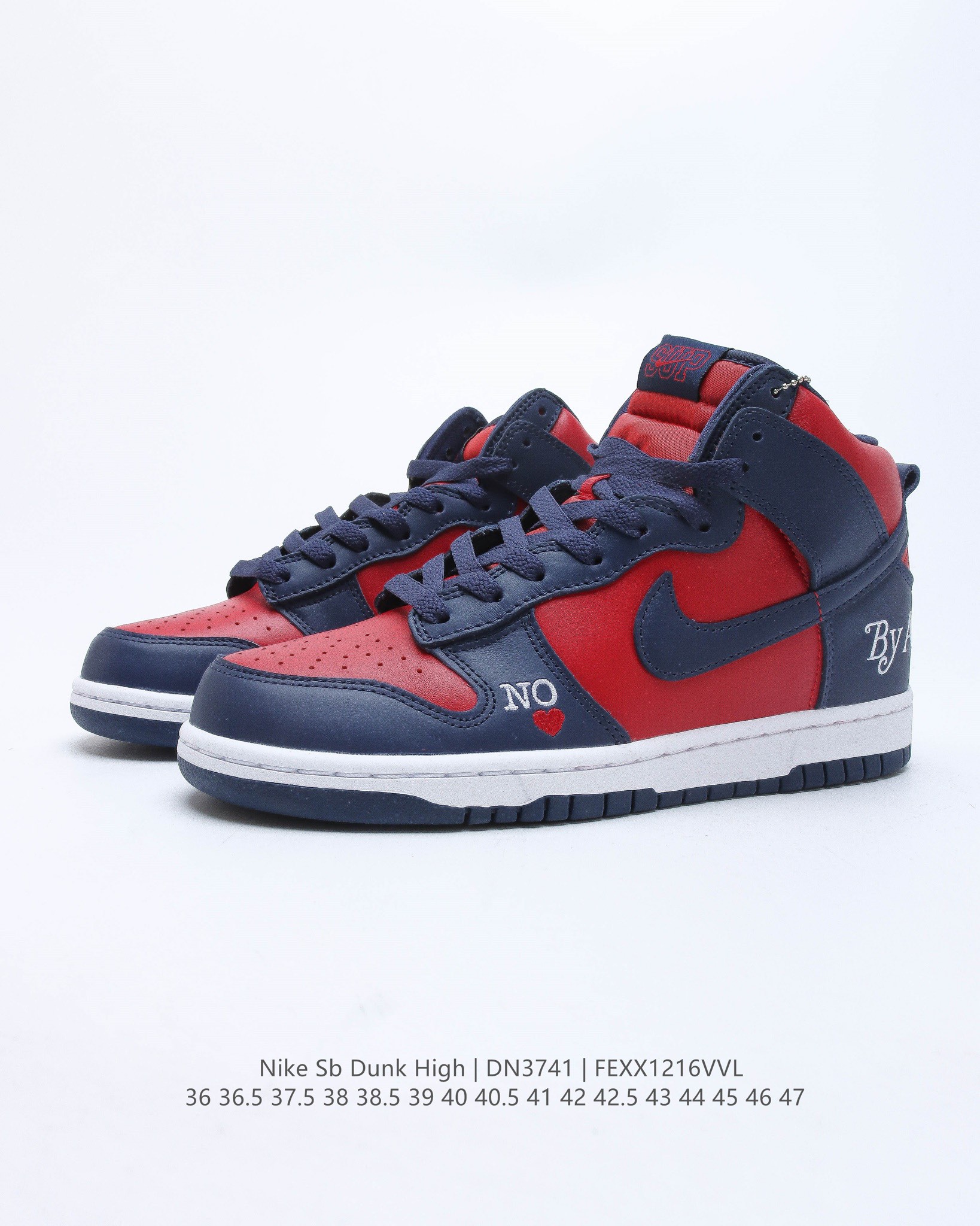 sb dunk high redbluelove casual shoes Size：EU36-EU45