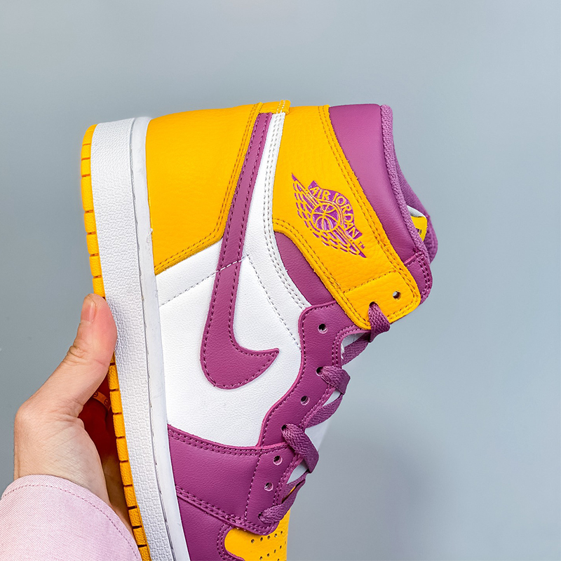 wmns air jordan 1 mid gs light smoke grey aj1 Sport casual shoes Size:EU36-EU46