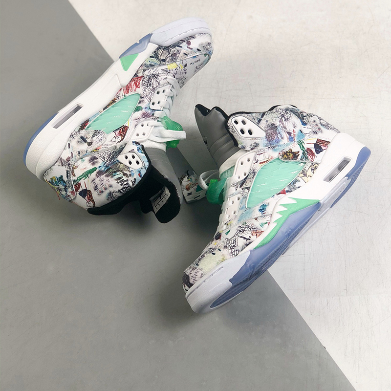 air jordan 5 retro se michigan yellow navy Sport casual shoes Size：EU36-EU48