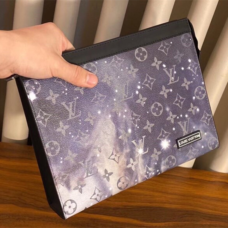 Starry Night Handbag Men's Clutch Bag Size 26*20*6cm