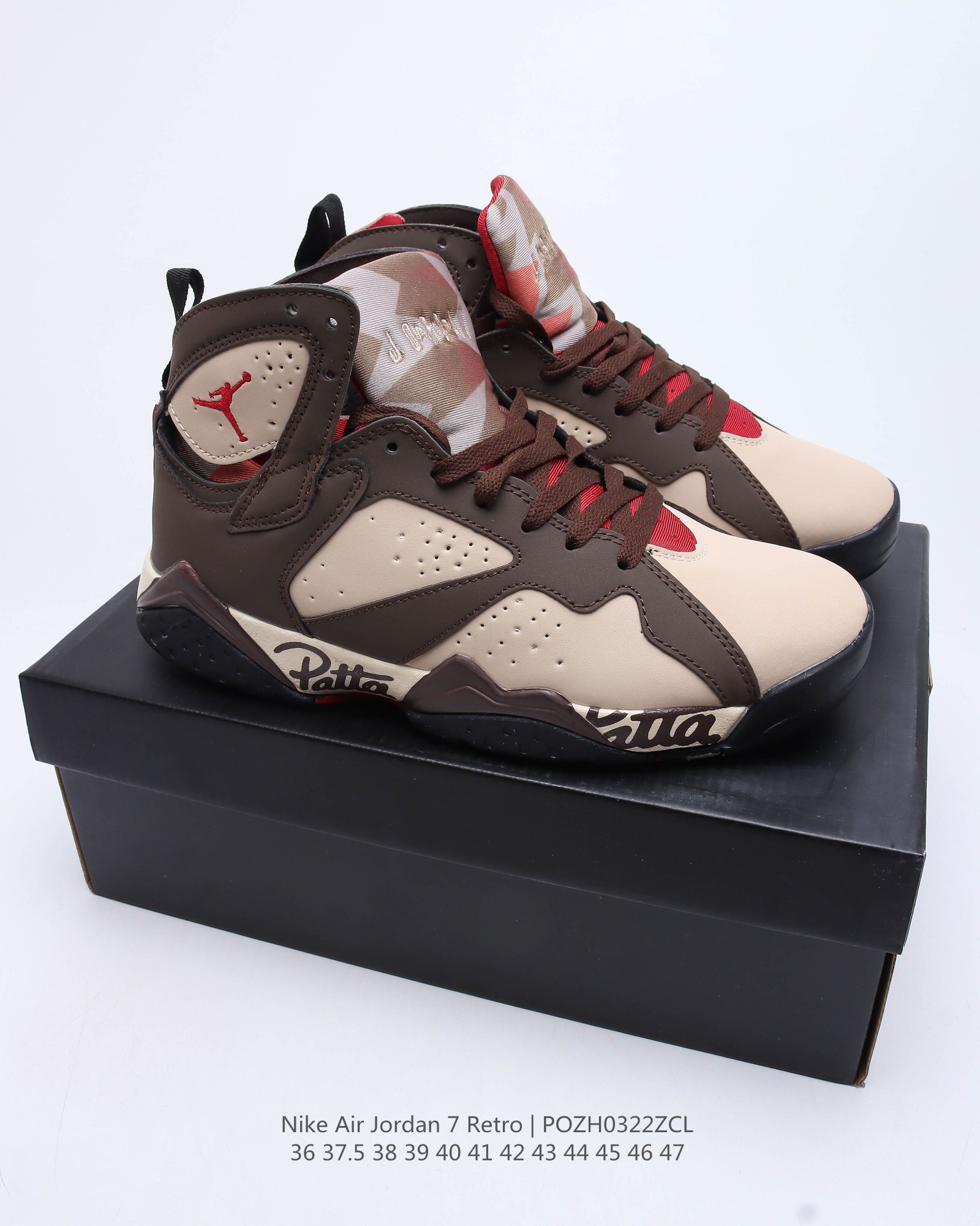 patta jordan 7 retro shimmer casual shoes Size:EU36-EU47