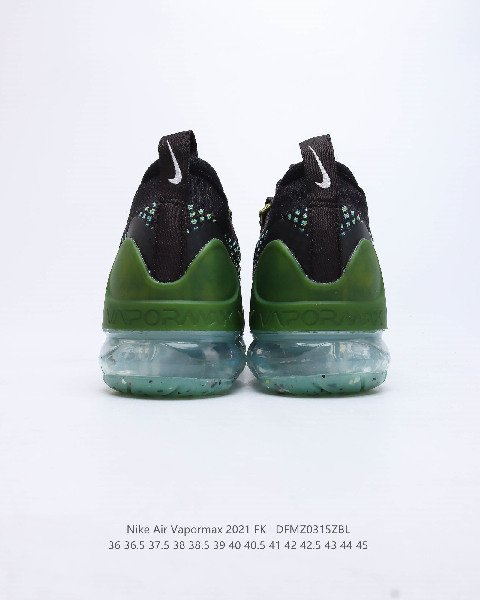 air vapormax 2021 fk blackgreen mid sport casual shoes Size：EU36-EU45