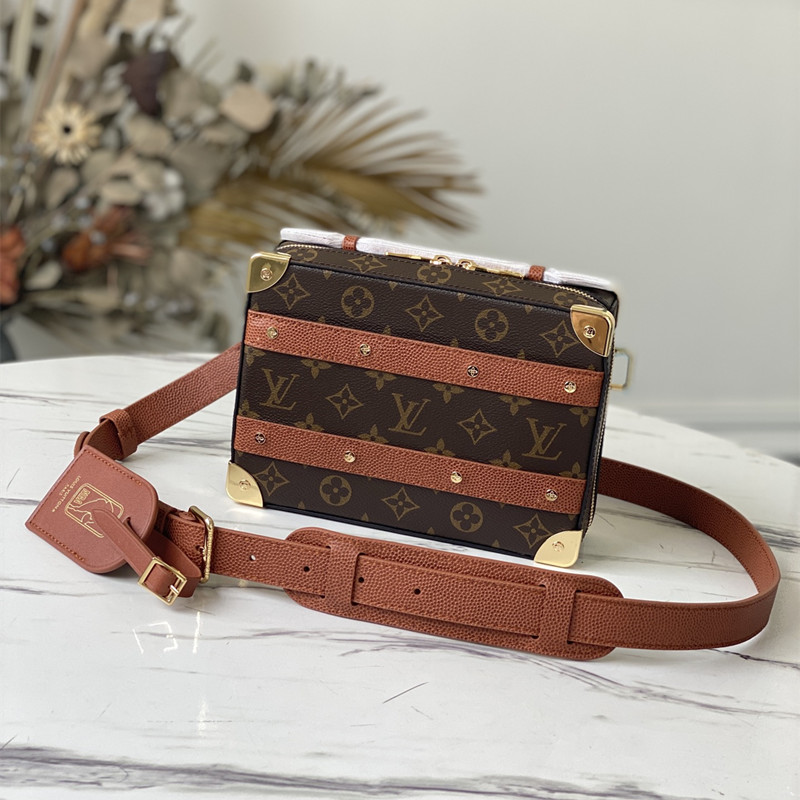 Men's Bags Lvxnba Handle Trunk Messenger Bag Size 21.5*15*7