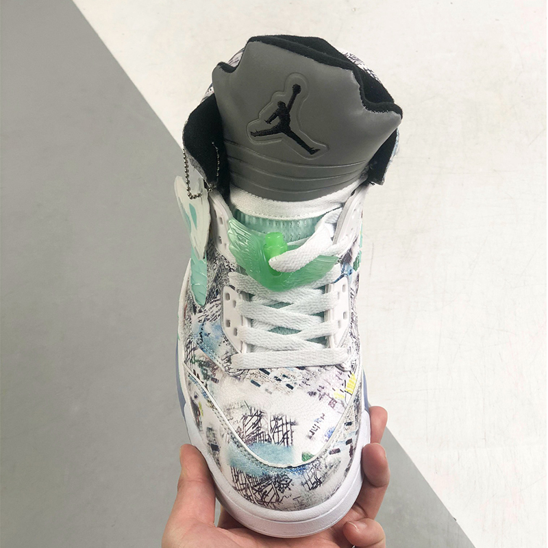 air jordan 5 retro se michigan yellow navy Sport casual shoes Size:EU36-EU48