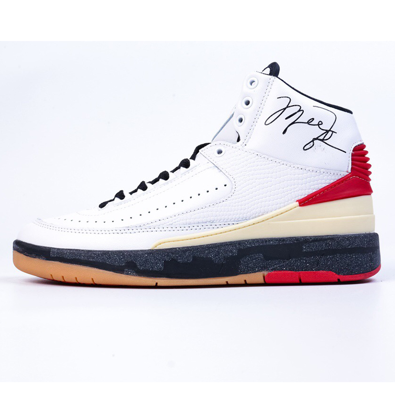 air jordan 2 low whitesail-red-grey aj2 casual shoes Size：EU36-EU46