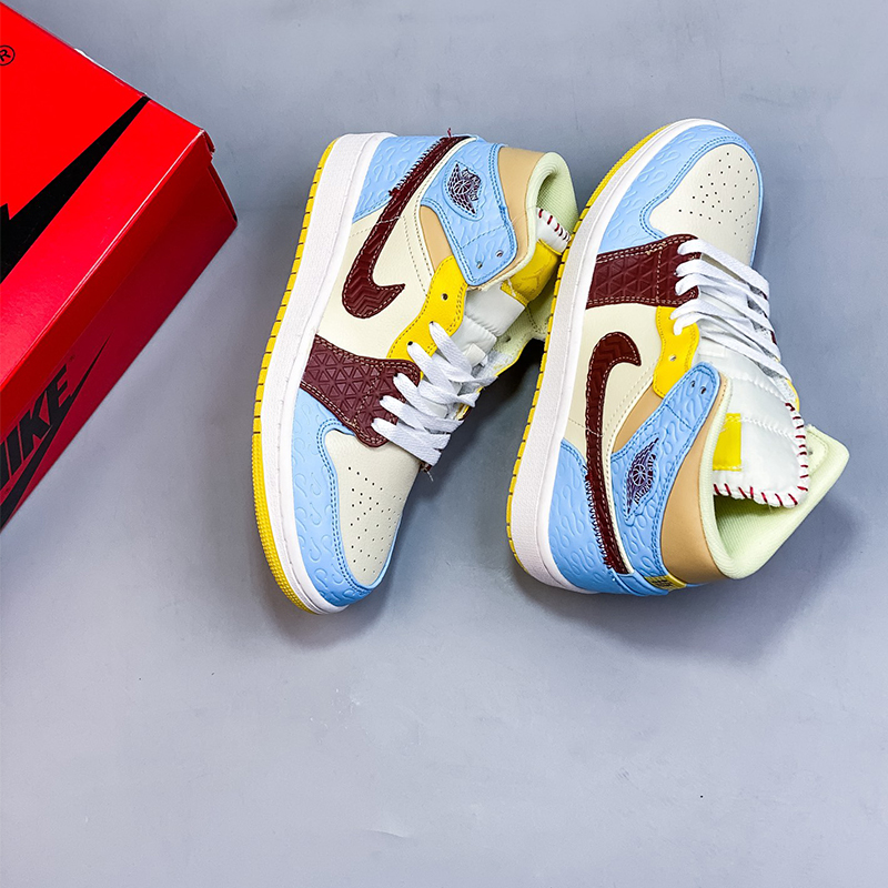 maison chateau x ai jordan 1 mid aj1 casual shoes Size:EU36-EU46