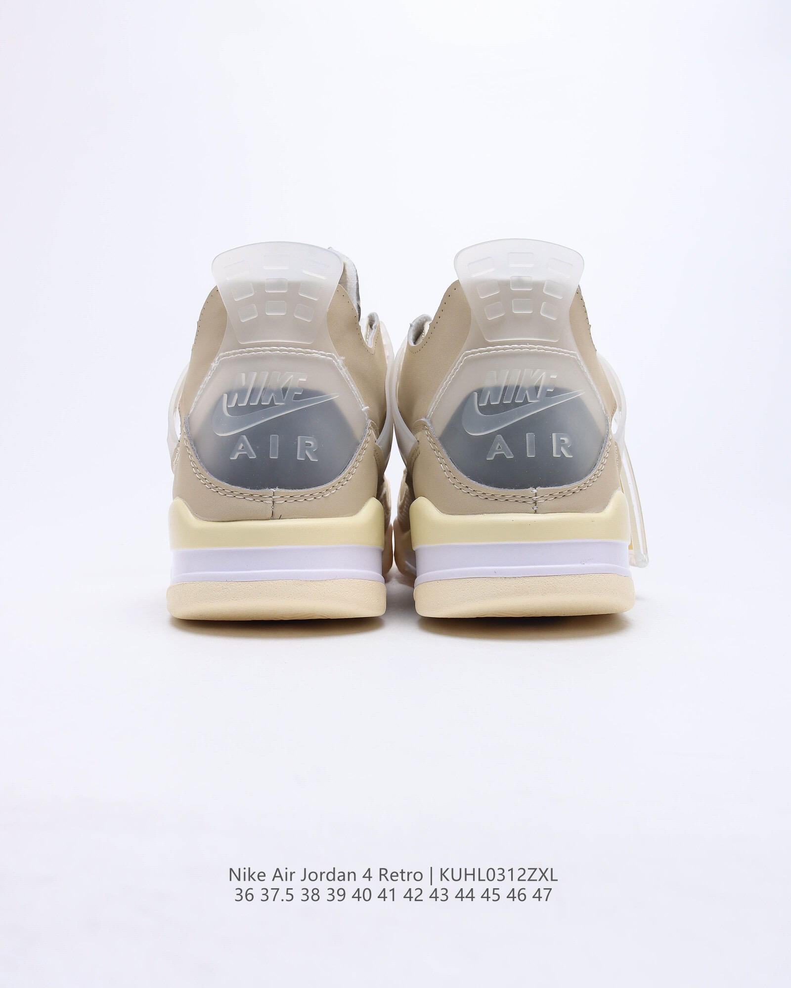 air jordan 4 retro creamsail casual shoes Size:EU36-EU47