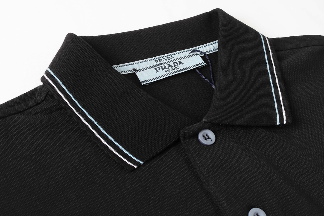 2022ss Men's Polo Black Shirt