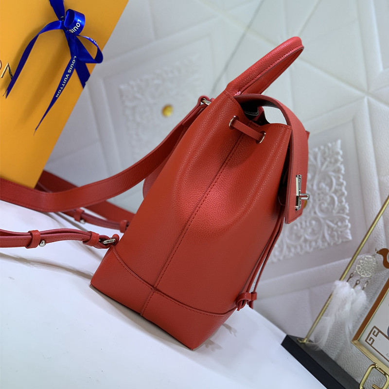 Lockme Shoulder Bag Ladies Fashion Backpack Schoolbag Red Size 22 * 28 * 13 cm