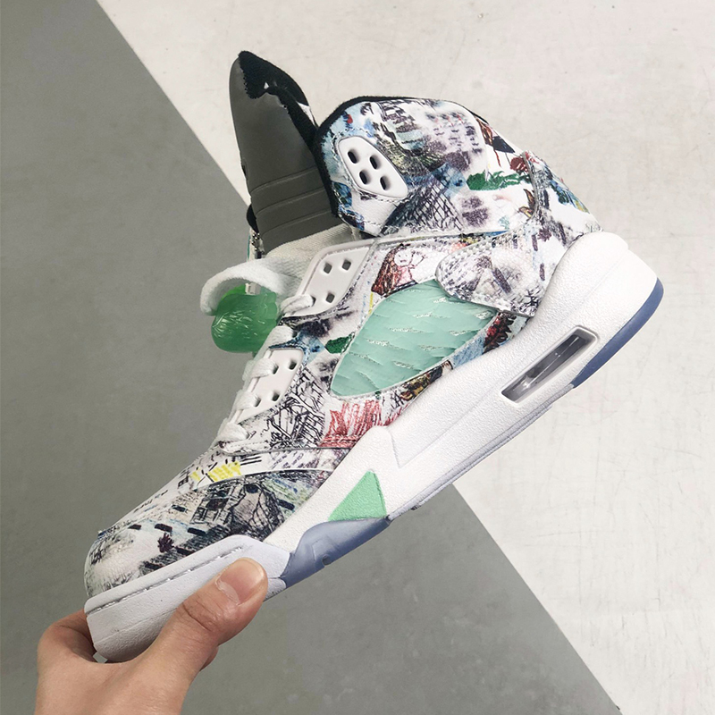 air jordan 5 retro se michigan yellow navy Sport casual shoes Size:EU36-EU48