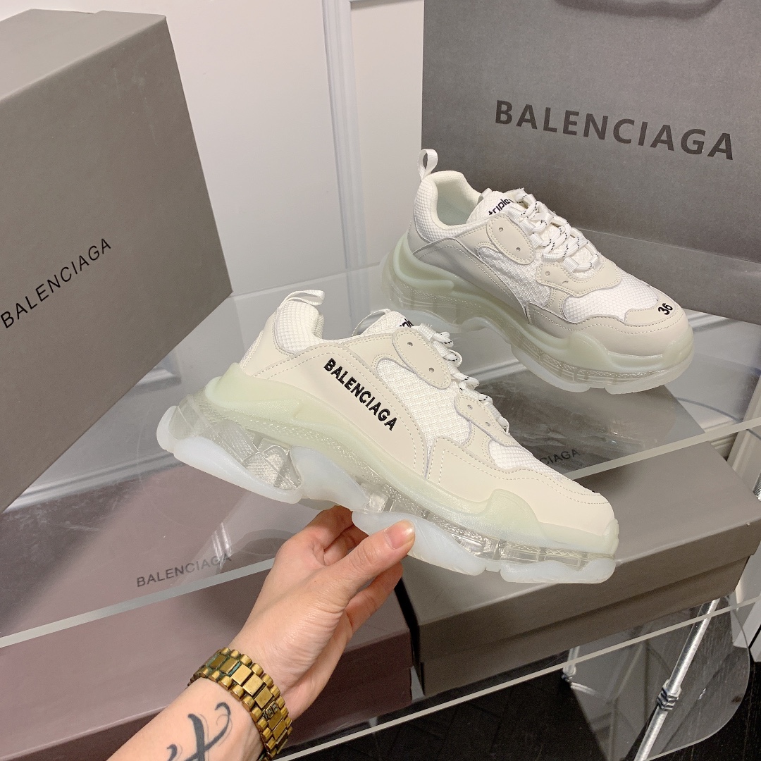 Triple S Clear Sole Women's Shoes Size:EU35-EU42