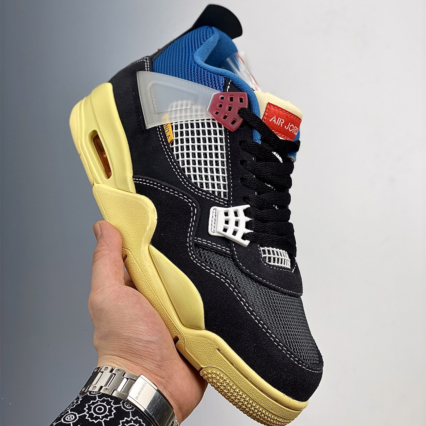 Union LA x Air Jordan 4 Retro Off Noir Basketball Shoes Size:EU38.5-EU47