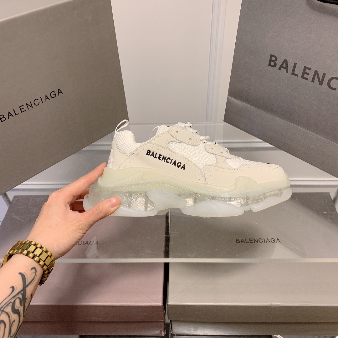 Triple S Clear Sole Women's Shoes Size:EU35-EU42