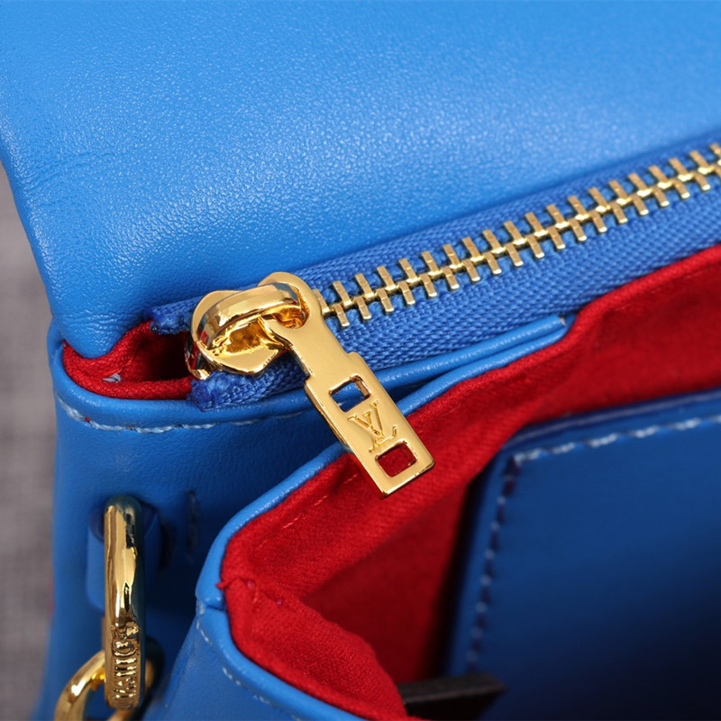 Pochette Coussin Chain bag Royal Blue & Red size 20*14*8cm
