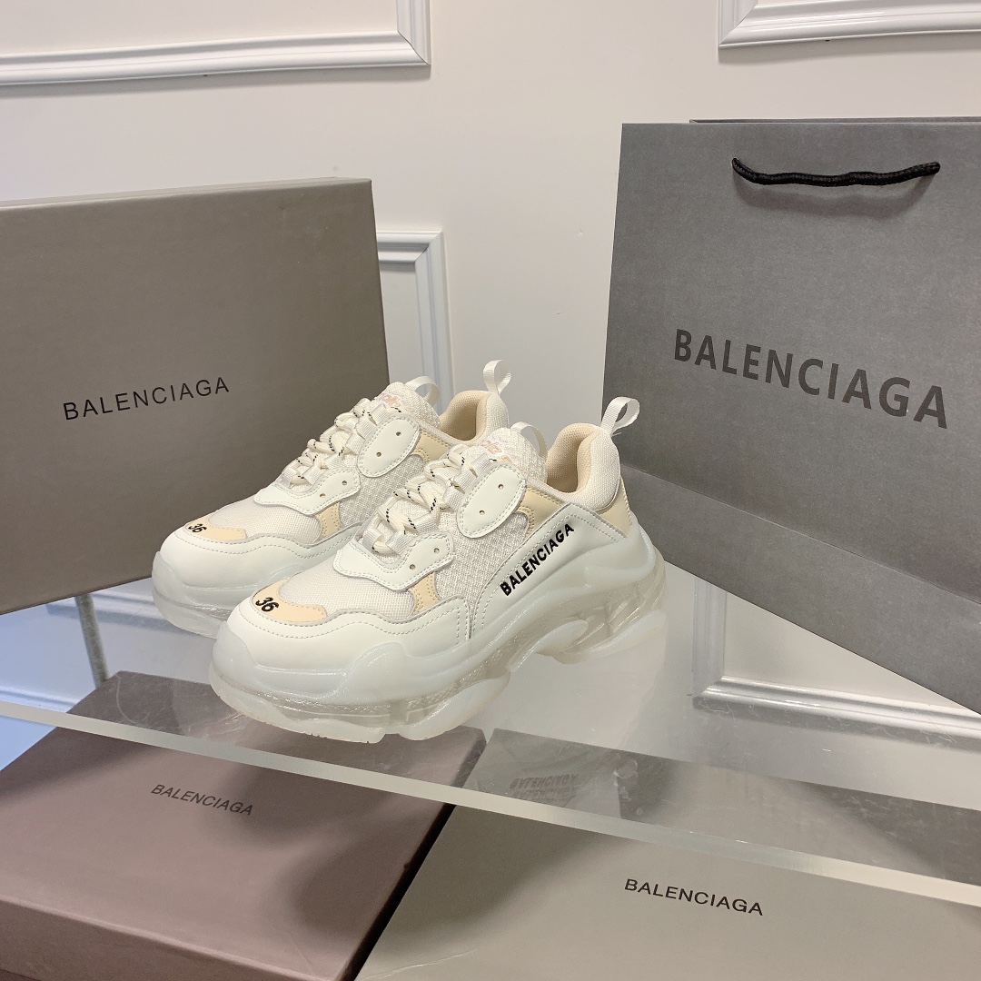 Triple S Clear Sole Women's Shoes Size:EU35-EU42