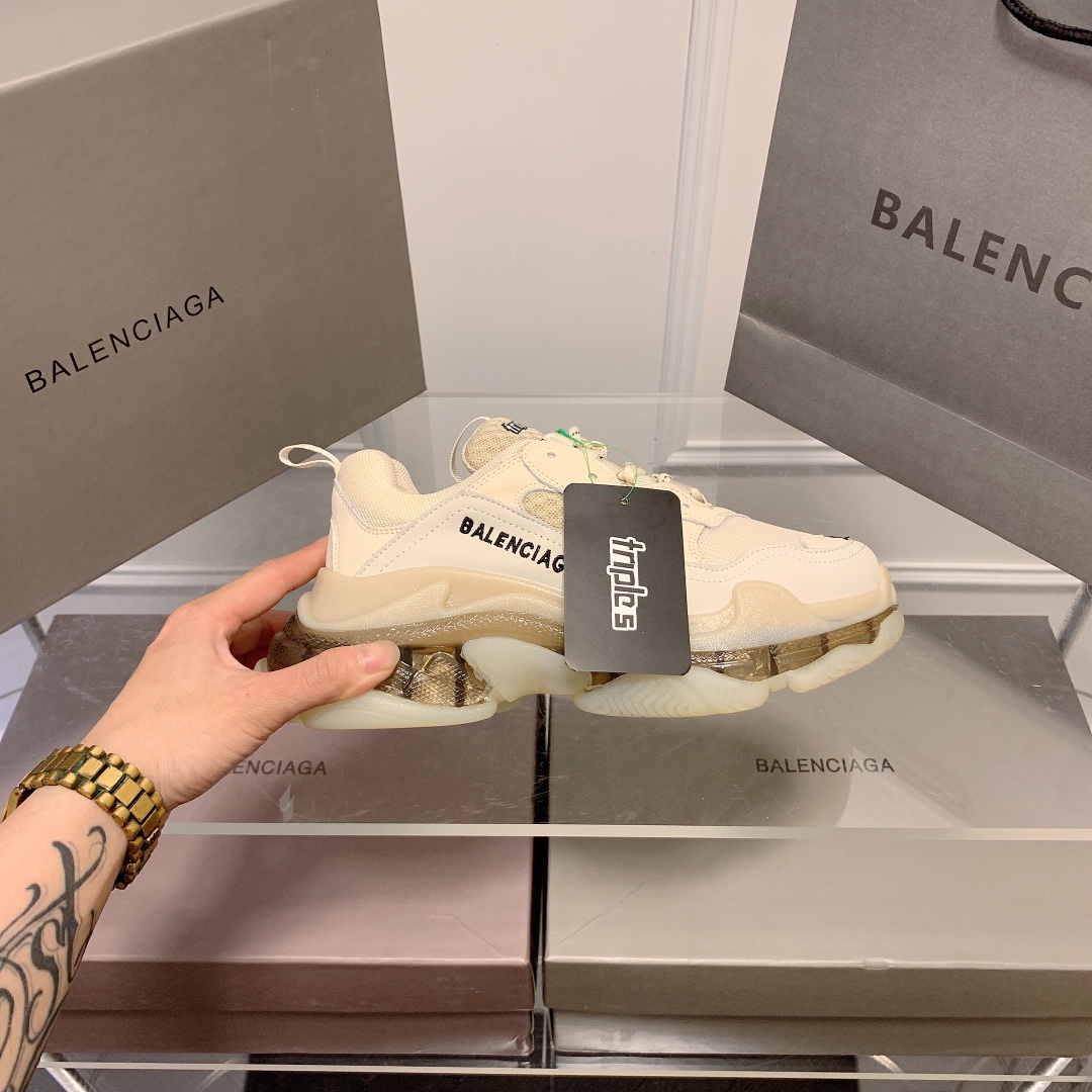 Triple S Clear Sole Women's Shoes Size:EU35-EU42