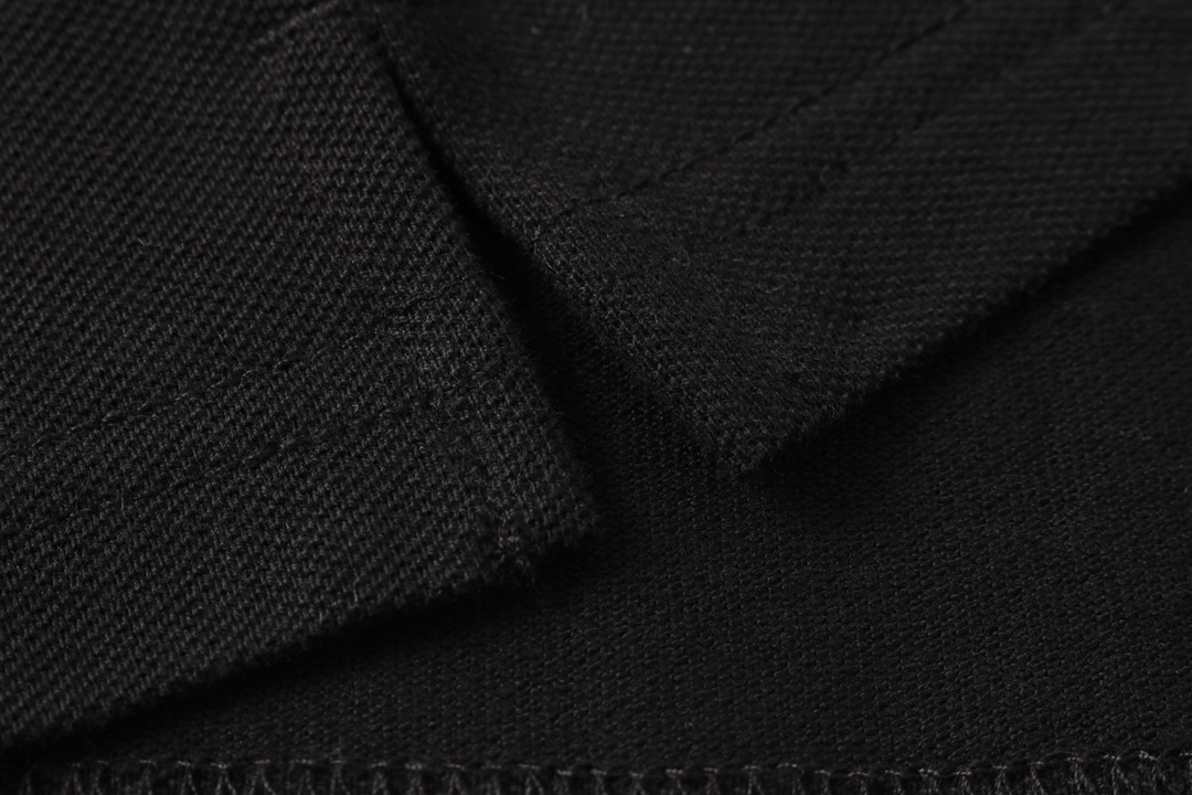 2022ss Men's Polo Black Shirt