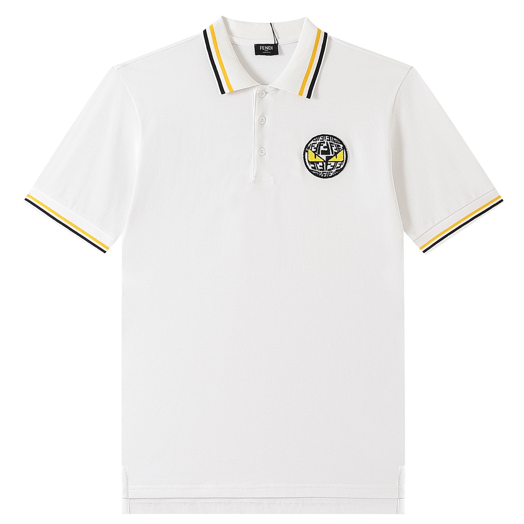 2022ss Men's Polo White Shirt