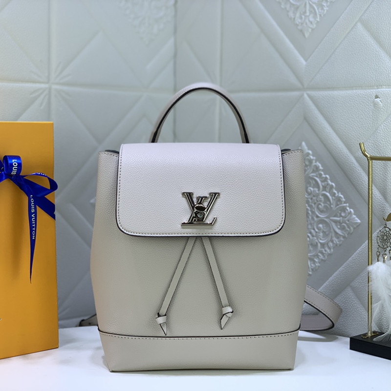 Lockme Shoulder Bag Ladies Fashion Backpack Schoolbag Grey Size 22 * 28 * 13 cm