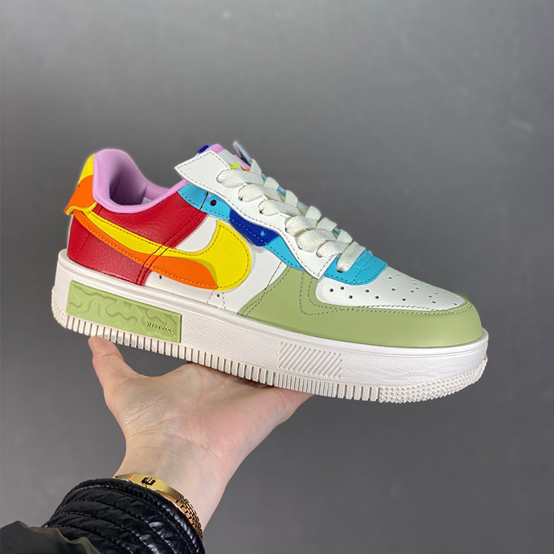 Air Force 1 wmns fontanka multicolor Sport casual shoes Size white black：EU36-EU40