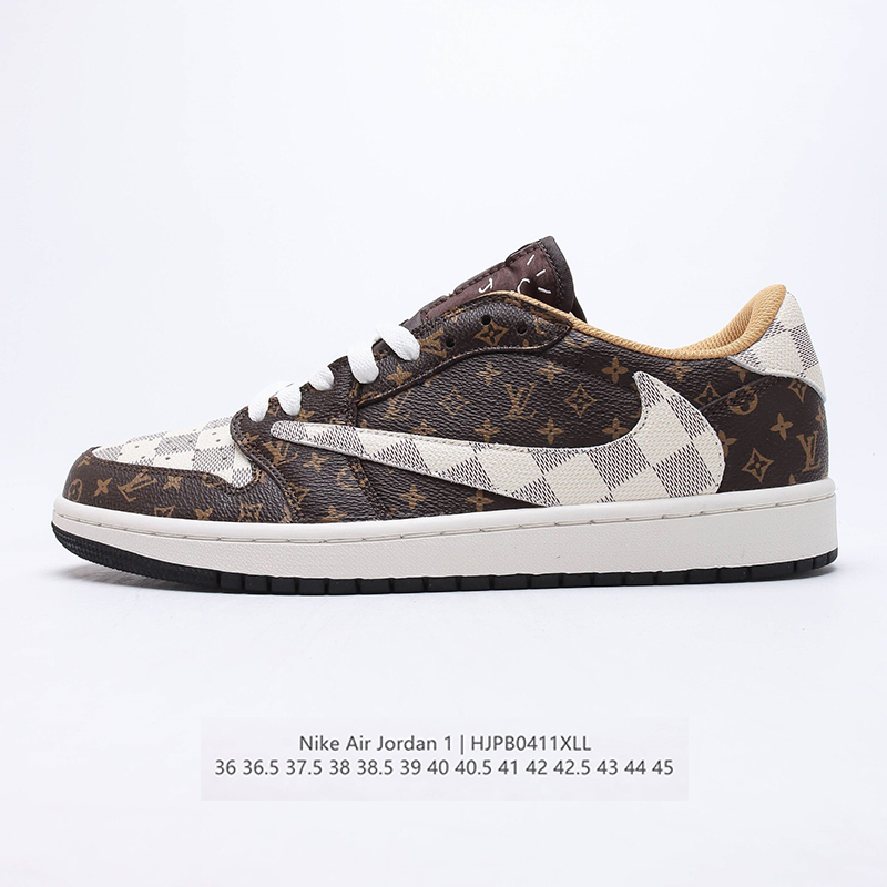 Travis scott x air jordan 1 lv aj1 casual shoes Size:EU36-EU45