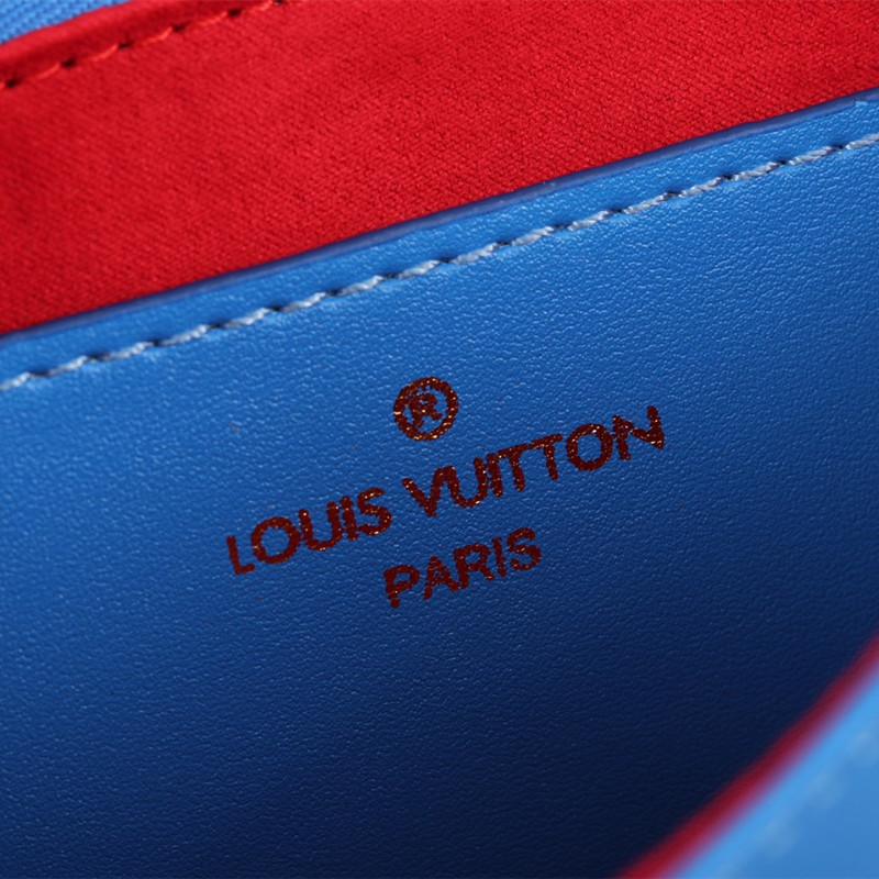 Pochette Coussin Chain bag Royal Blue & Red size 20*14*8cm