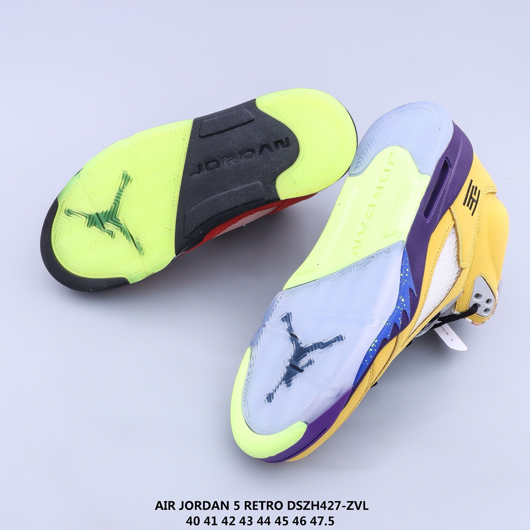 air jordan 5 “what the” Mandarin duck shoes sport casual shoes Size:EU40-EU47