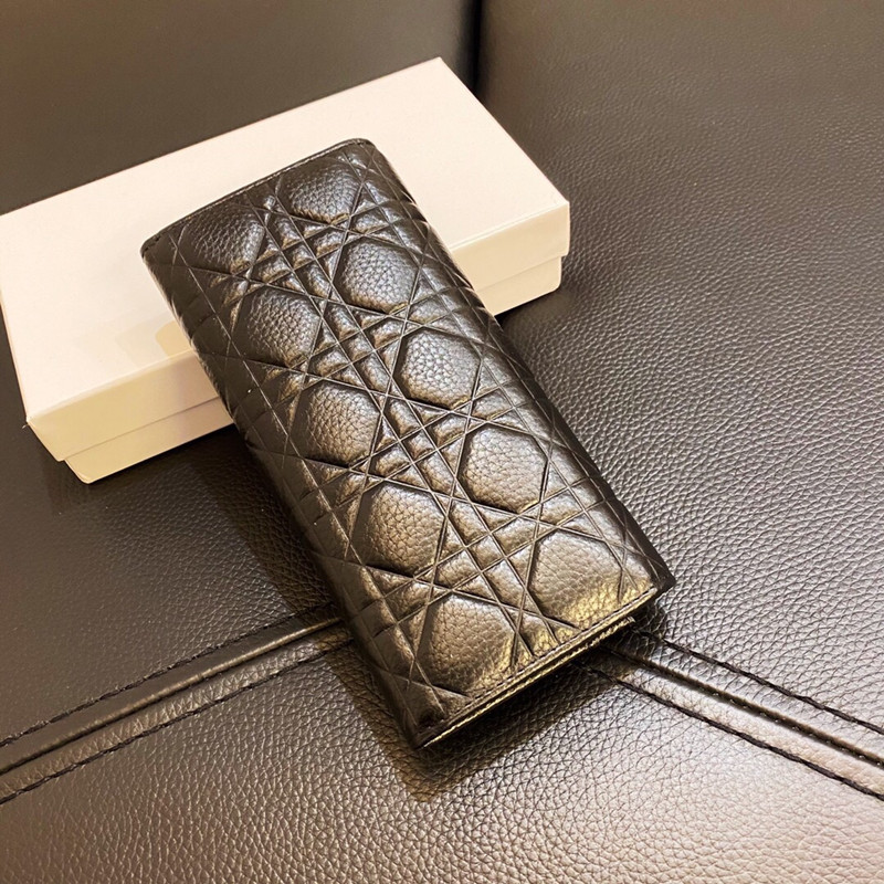 Women's Handbag Fashion Simple Black Sheepskin Wallet Size 19 * 10cm