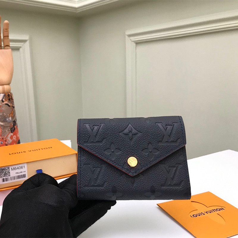 Victorine Wallet Dark Blue Size 12* 9.5*2.5cm