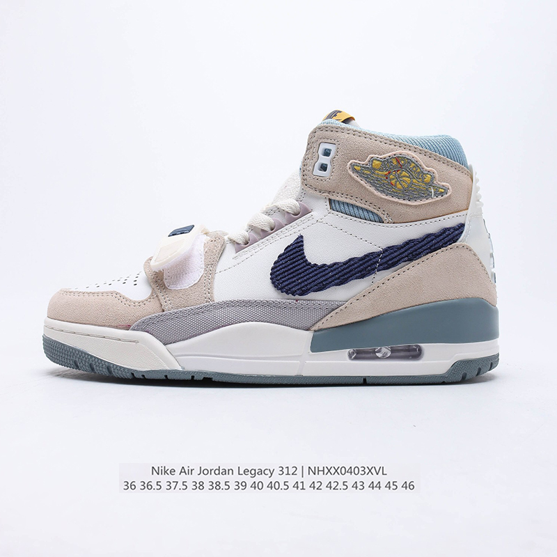 air jordan legacy 312 high summit whiteblue casual shoes Size：EU36-EU46