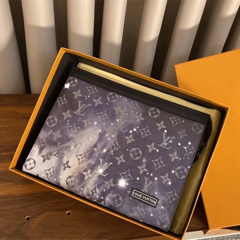 Starry Night Handbag Men's Clutch Bag Size 26*20*6cm