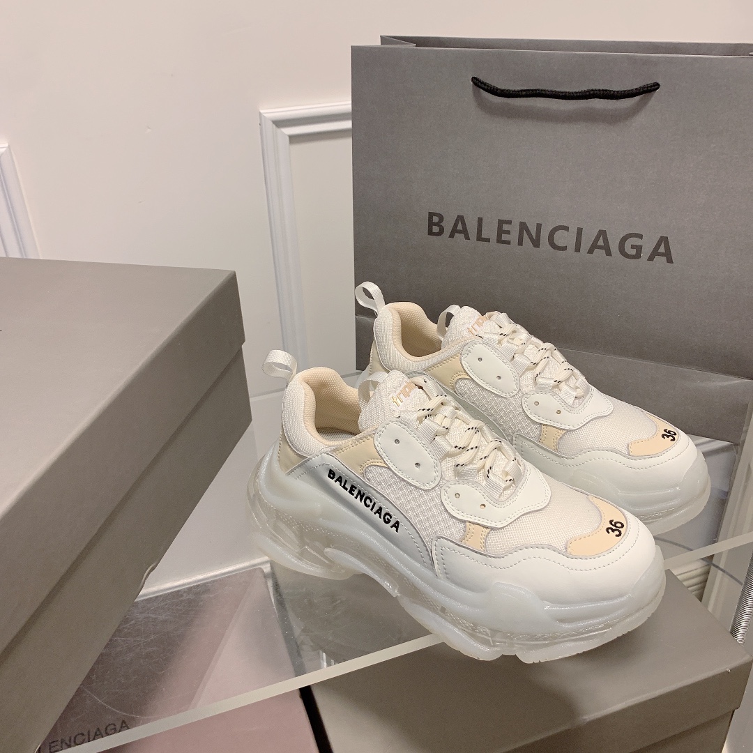 Triple S Clear Sole Women's Shoes Size:EU35-EU42