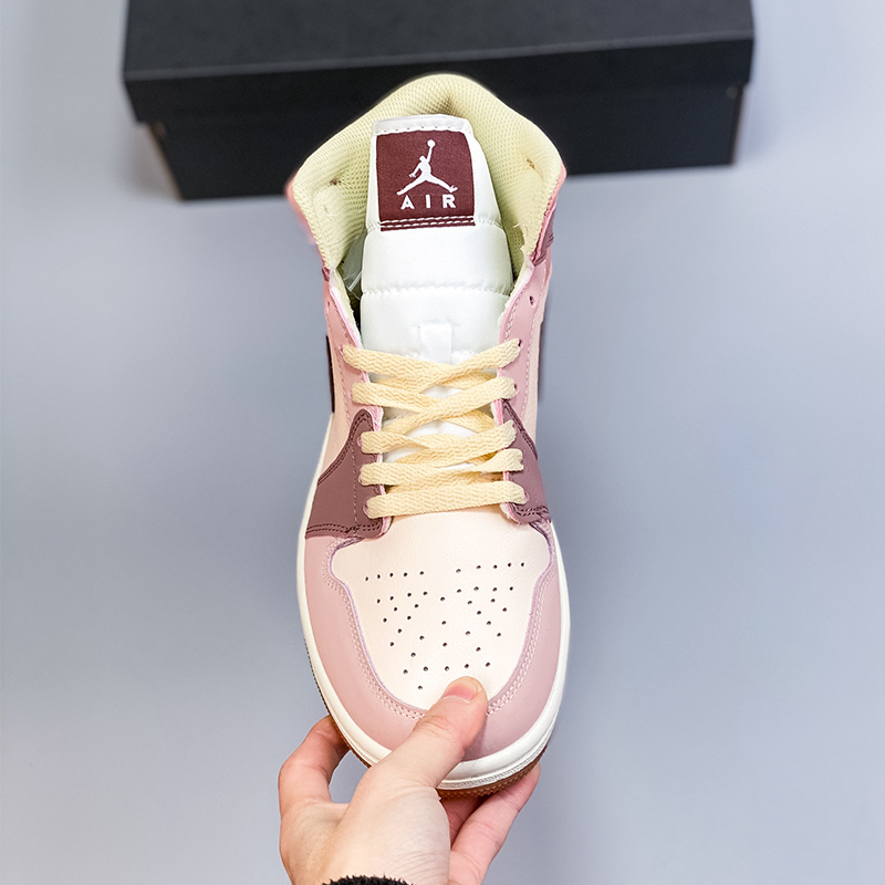 air jordan 1 mid tanred beans aj1 Sport casual shoes Size：EU36-EU45