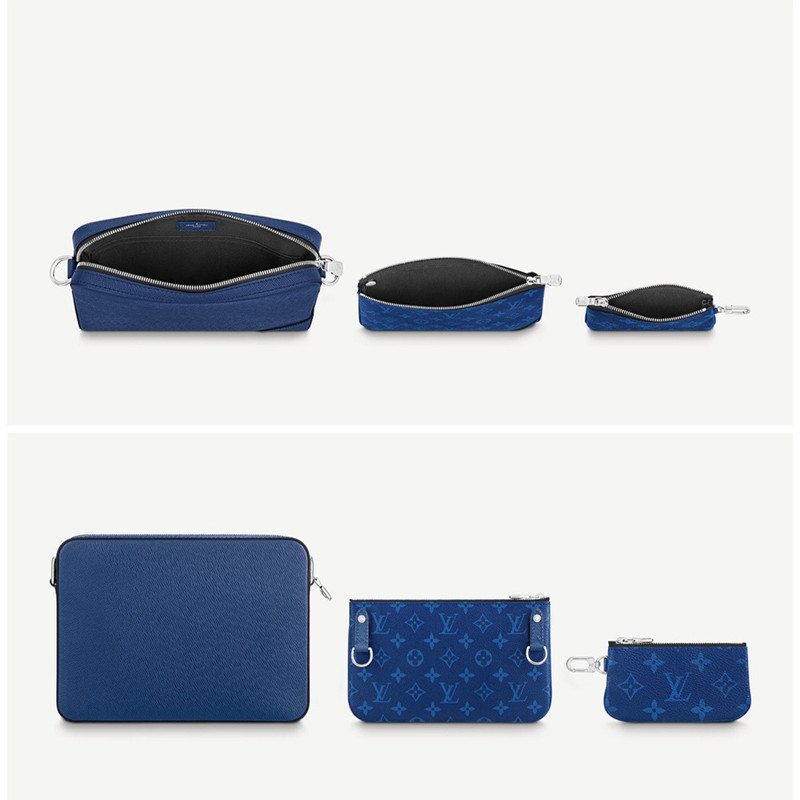 Trio Messenger bag 3 in 1 Men's Bag Blue Size 25*18.5*7cm