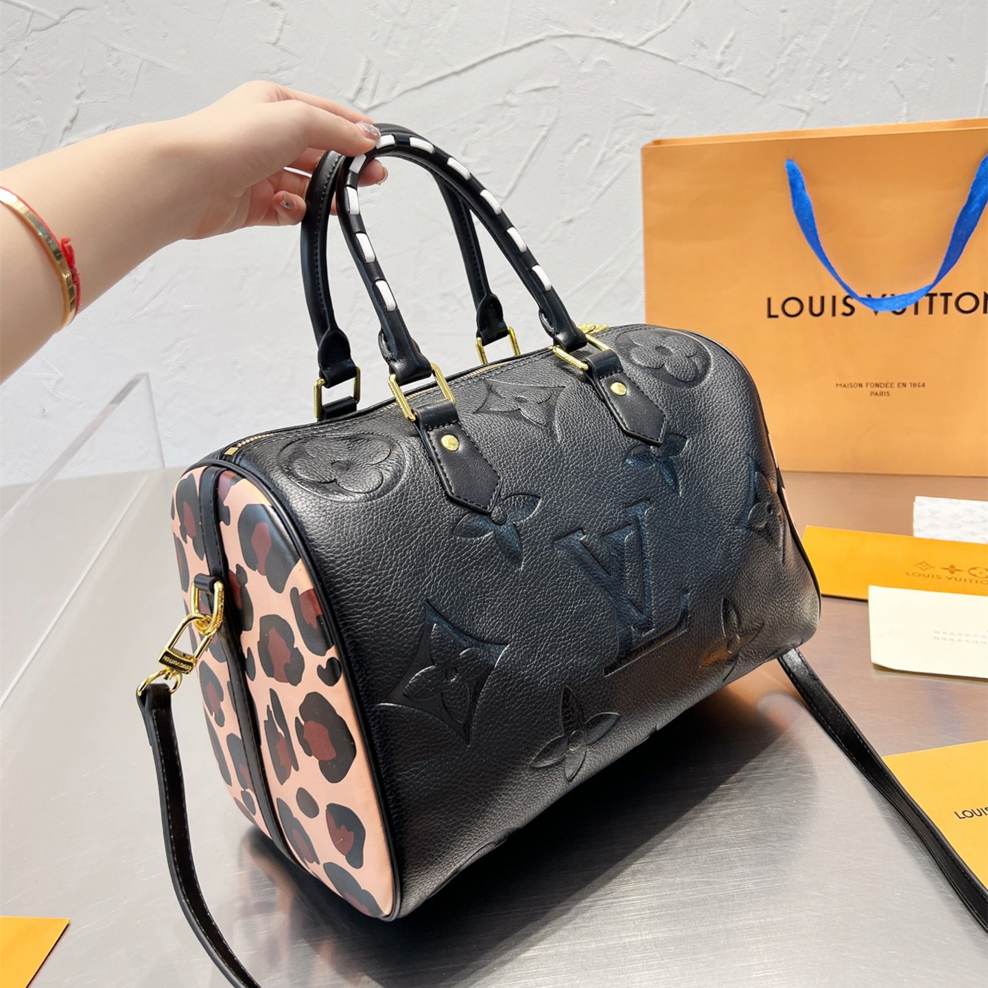 Bag  black brown  size:30*21cm