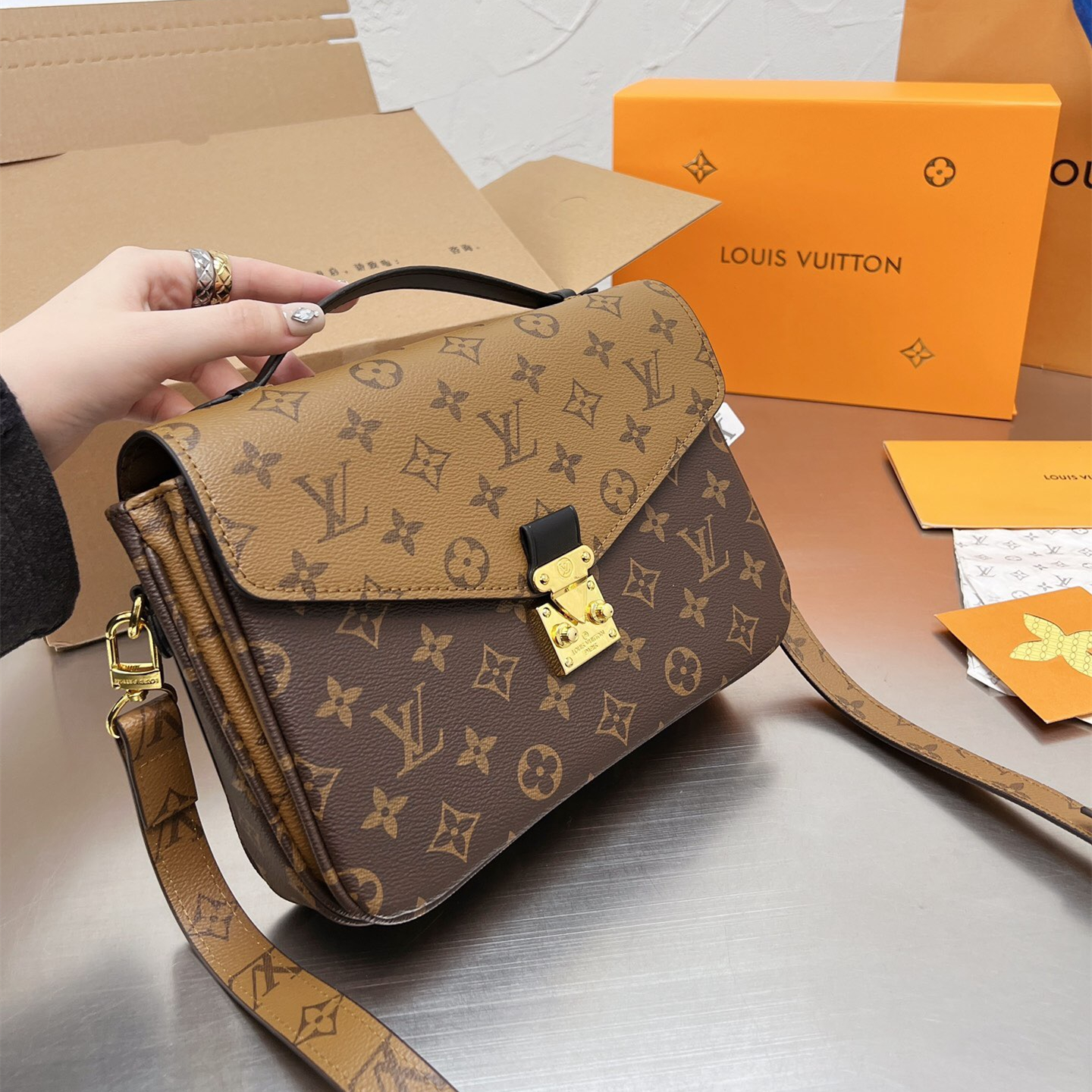 Monogram Reverse Pochette Bags Metis Bags