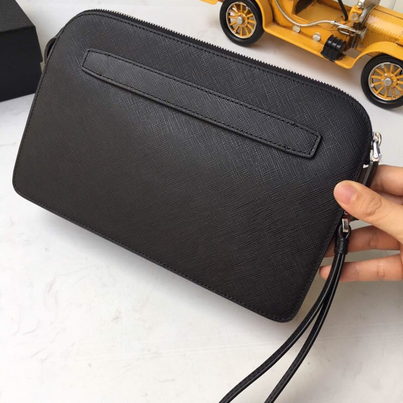 Men's Wallet Triangle Logo Handbag Size 26.5*17*5 cm