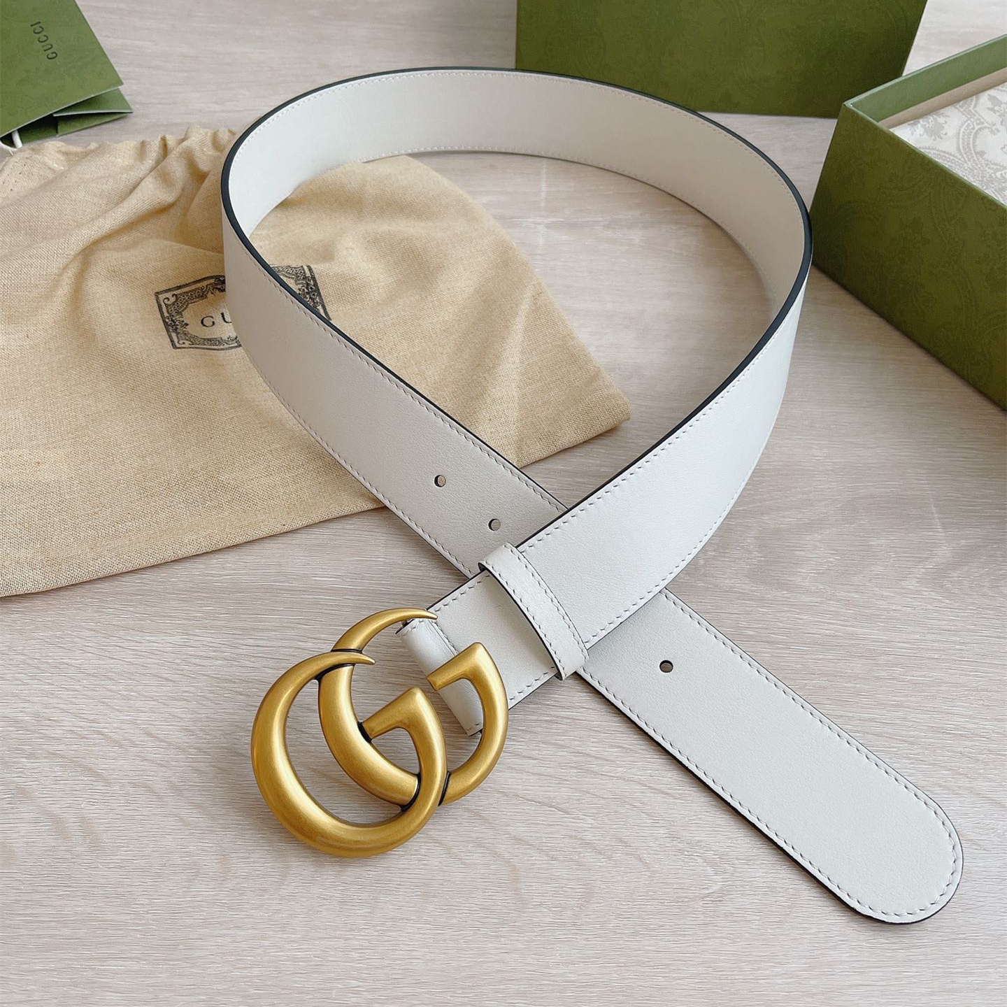 Men's Women White Belts Width:3.2cm