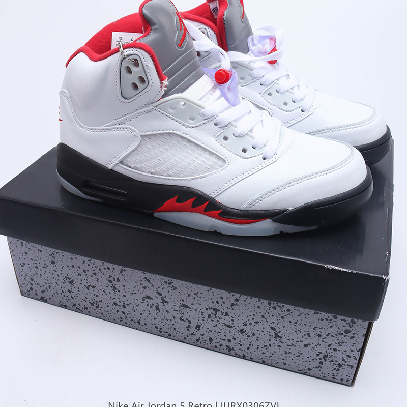 air jordan aj5 retro“fire red” Sport casual shoes Size:EU36-EU47