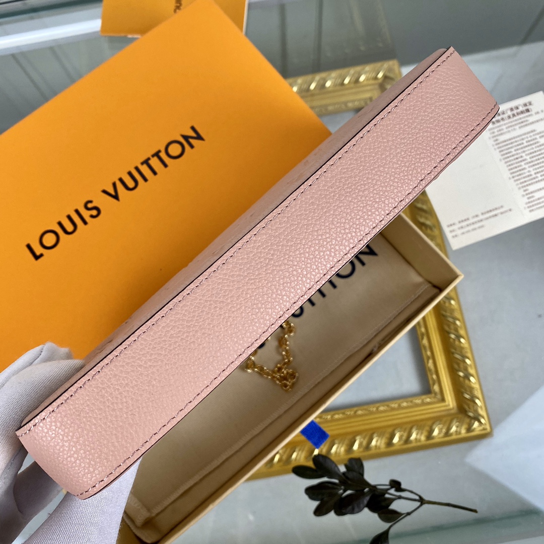 monogram empreint pochette félicie message bag