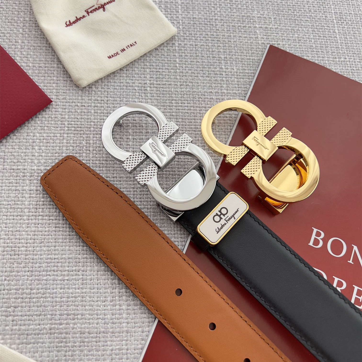 Belt  double-sided wear，2 Colors, Width:3.5cm